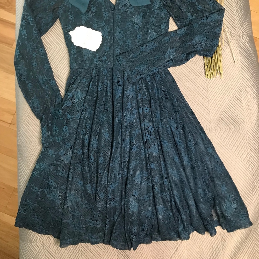 altar'd state teal blue lace dress | NWT - Picture 4 of 7